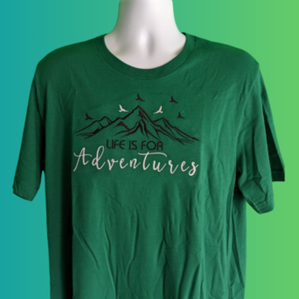 Life is for Adventures Embroidered Unisex t shirt